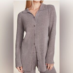 Barefoot Dreams CozyChic Ultra Lite® Ribbed Button Down Cardigan-Beach Rock